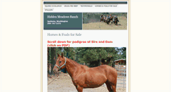 Desktop Screenshot of hiddenmeadowsranchllc.com