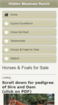 Mobile Screenshot of hiddenmeadowsranchllc.com